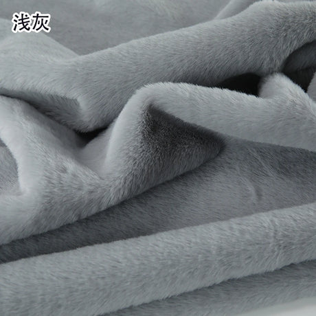 White Grey Colour Series 8mm imitation Rex rabbit Fur Fabric short plush fabric cabinet tablecloth display scarf cotton doll DIY