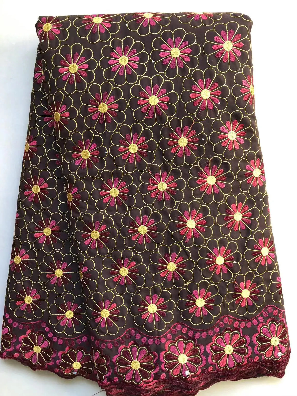 Cotton Dry Lace Fabric With Stones African Lace Fabric Latest Nigerian Swiss Voile Lace in Switzerland For Party Dress Sewing