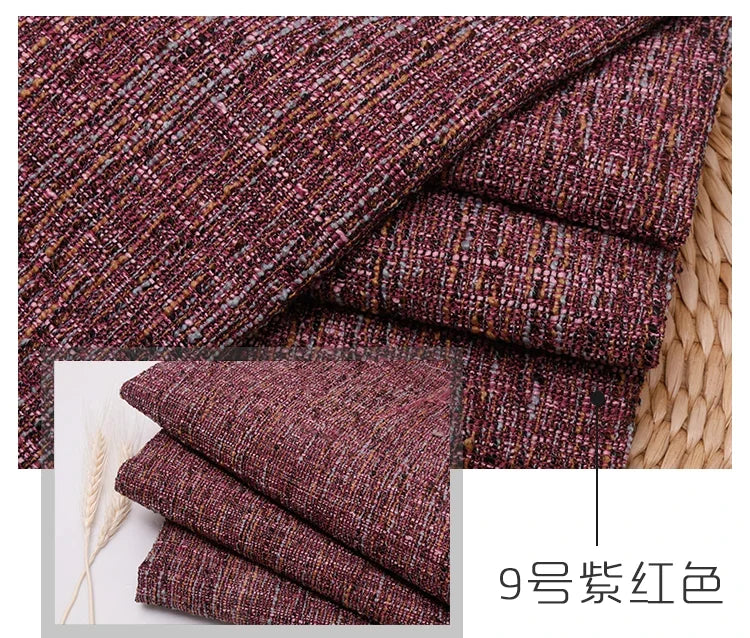 Thickened Coating Coarse Cotton and Linen Sofa Fabric DIY Solid Color Coarse Fabric Home Cushion Sofa Soft Bag Background Fabric