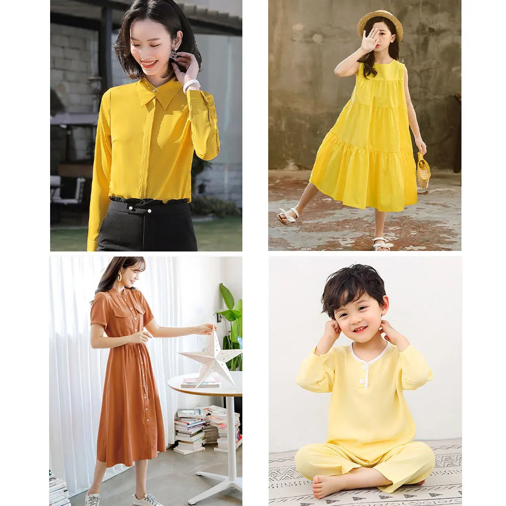 140x100cm 100% Cotton Poplin Fabric Solid Color for DIY Sewing Women Dress Baby Clothes Pajamas Hat Home Textile Craft Materials