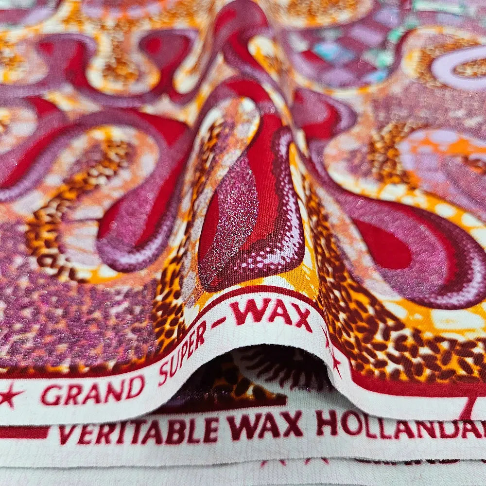 Original Grand super dutch wax fabric, brillante holland glitter wax cloth, for sewing clothes, skirt, wedding and festival deco