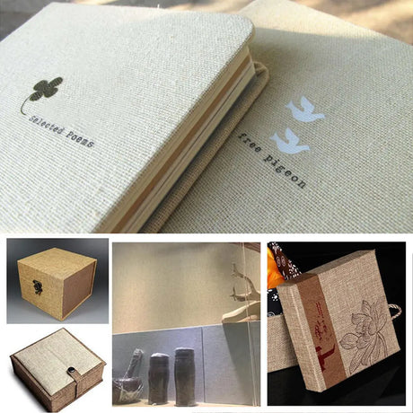 Self Adhesive Linen Fabric For DIY Handmade Crafts Gift Packaging Jewelry Drawer Liner Bag Wall Home Renovation Decorative Cloth