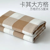 Home Furnishings Tablecloths Curtains Cushions Sofas Thickened Yarn Dyed Polyester Cotton Checkered Stripes Solid Colors Fabric