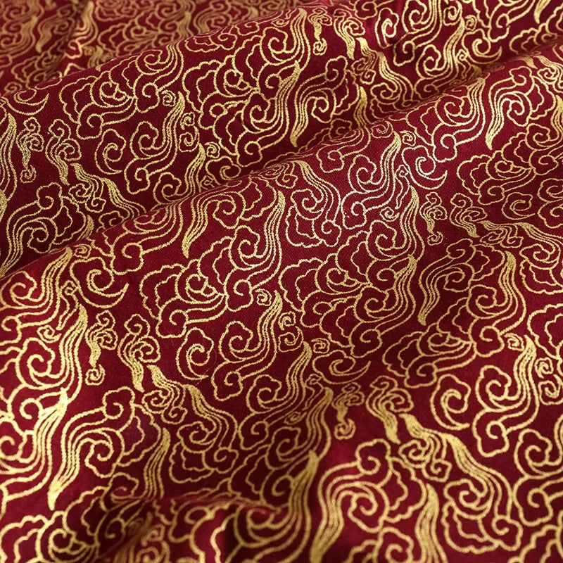 50x145cm Japanese Kimono Bronzed Fabric Sushi Cherry Blossoms Print Cotton Cloth DIY Materials Patchwork Accessories for Sewing