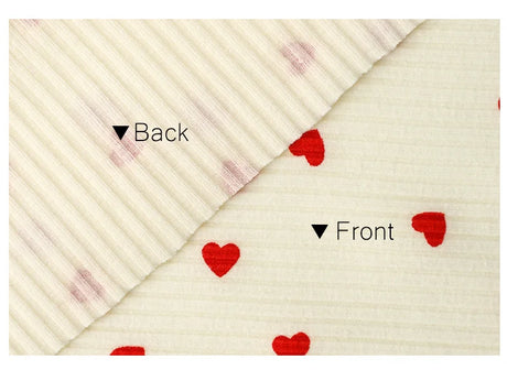 145x50cm Small Cherry Ribbed Knitted Pure Cotton Jacquard Fabric For Children's Clothing, T-shirts, Handmade DIY Sewing Fabrics