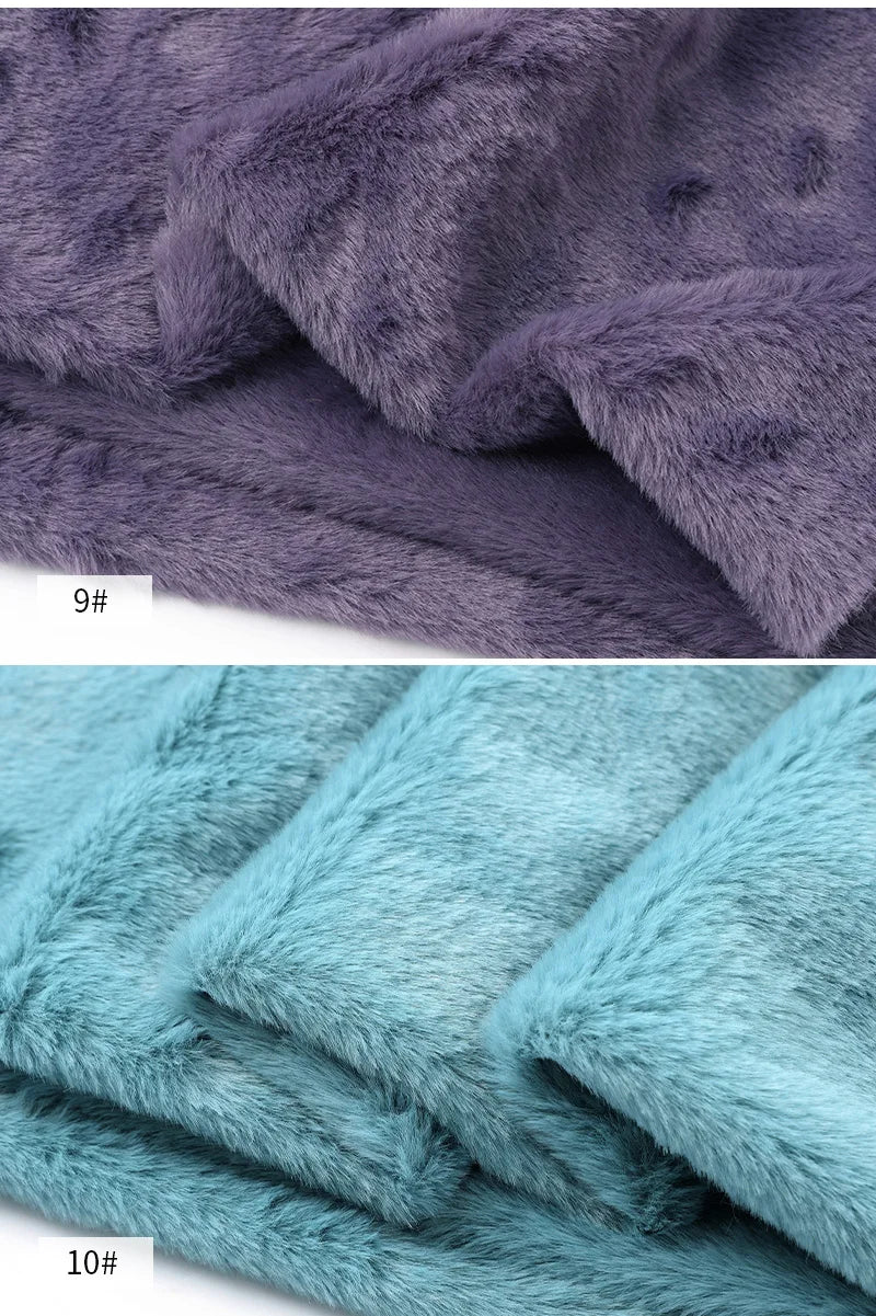 8mm Imitation Rabbit Fur Fabric Soft Short Plush For Warm Scarf, Doll,DIY Plush Toys Fabric Background Display Cloth 50x50cm/1m