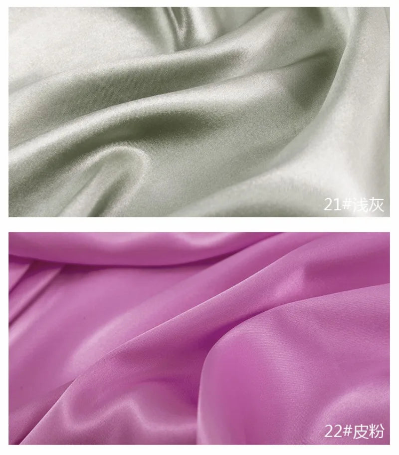 0.5m/1m/2m Satin Fabric Lining Soft and Shiny Silk-Like Material,for Clothing and Lining, Garments, DIY Craft, and Gift Wrapping