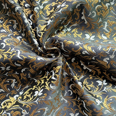 75x50cm Wheat Floral Pattern Damask Silk Satin Brocade Jacquard Fabric DIY Cheongsam Costume Upholstery Curtain Sewing Patchwork