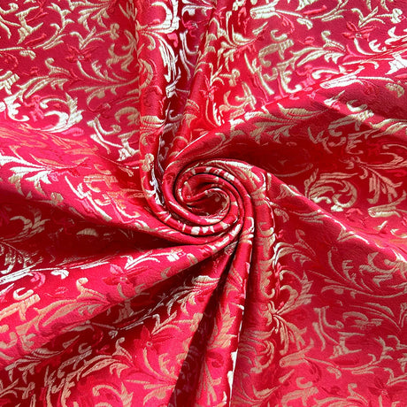 75x50cm Wheat Floral Pattern Damask Silk Satin Brocade Jacquard Fabric DIY Cheongsam Costume Upholstery Curtain Sewing Patchwork
