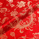 50*75cm Brocade Jacquard Fabric Pink Color Silk Feather Flower Pattern For Sewing Kimono Robe Girl's Dress DIY Needlework Satin