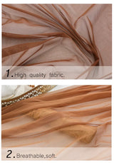 0.5m/1m/5m Soft Power Stretch Mesh Fabric for Sewing Dance Dresses Bridal Dress Backing Tight Performance Costumes Mosquito Net