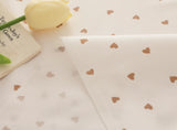 160*50cm Pure Cotton Twill Fabric with Bear Grid Heart Printed for Handmade Clothing and Bedding,DIY Patchwork Cloth Craft
