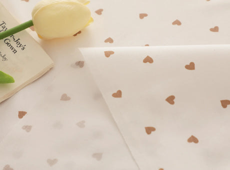 160*50cm Pure Cotton Twill Fabric with Bear Grid Heart Printed for Handmade Clothing and Bedding,DIY Patchwork Cloth Craft