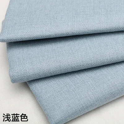 Thickening Solid Color Polyester Linen Fabric Dust-proof Coarse Fabric Canvas Sofa DIY Curtains Tablecloths Seat Cushions Fabric