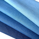 Washed Denim Fabric Cotton Blue Solid Color Thin Light DIY Handmade Dolls Clothing Jeans Skirt Jacket Bag Needlework Material