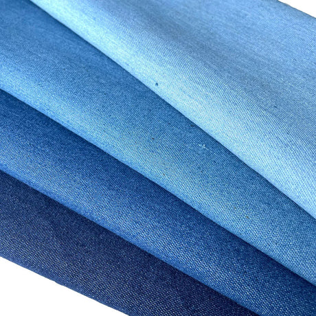 Washed Denim Fabric Cotton Blue Solid Color Thin Light DIY Handmade Dolls Clothing Jeans Skirt Jacket Bag Needlework Material