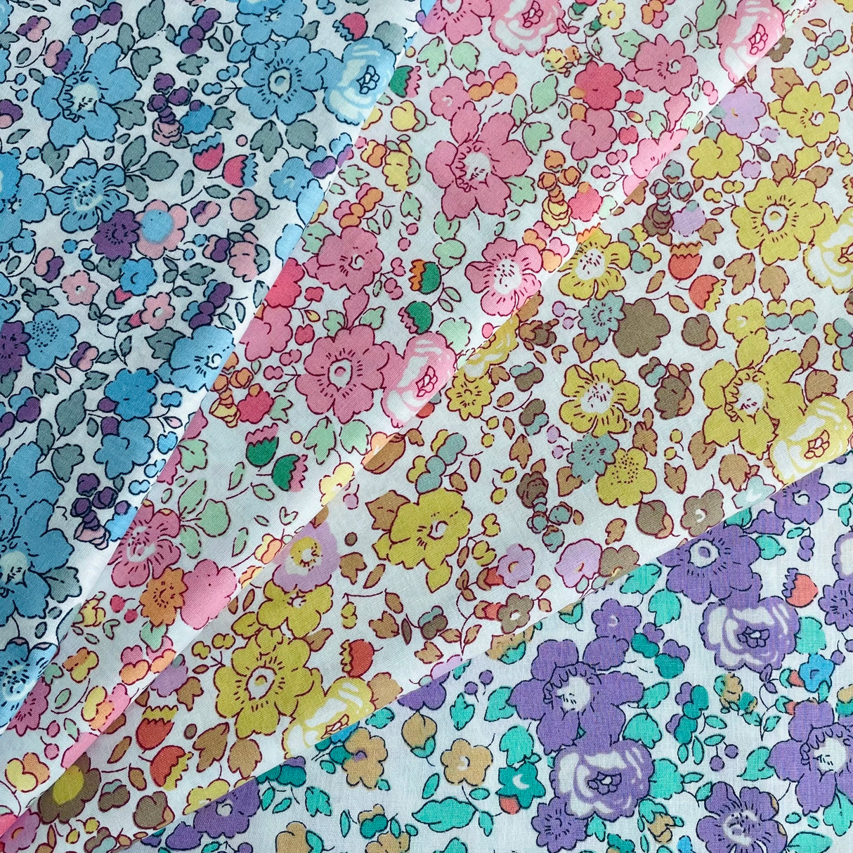 Betsy Floral 60S Tissun liberty Cotton Fabric For Kids Baby Sewing Cloth Dresses Skirt DIY Handmade Designer Patchwork Meter