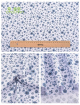Chainho,Printed Twill Weave Cotton Fabric,DIY Qulting Sewing Material,Patchwork Cloth,Blue Series,6 Designs,3 Spiecification