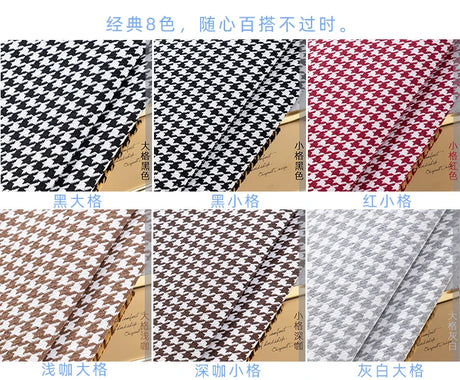 146cm Width High-grade Houndstooth Fabrics Cotton and Linen Plaid Fabrics Thickening Sofa Pillow Tablecloth DIY Sewing Fabrics