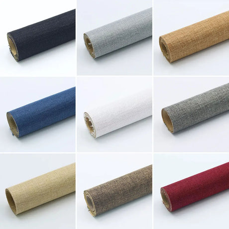 Self Adhesive Linen Fabric For DIY Handmade Crafts Gift Packaging Jewelry Drawer Liner Bag Wall Home Renovation Decorative Cloth