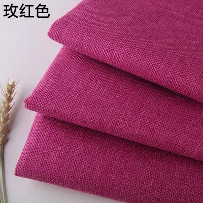 Cotton and Linen Sofa Fabric Solid Color Thickened Coating Dustproof Coarse Cloth Burlap Canvas Pillow Curtain DIY sewing Fabric