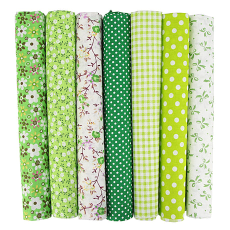7Pcs 20" x 20" Cotton Fabric DIY Making Supplies Quilting Patchwork Fabric Fat Quarter Bundles DIY for Quilting Patchwork