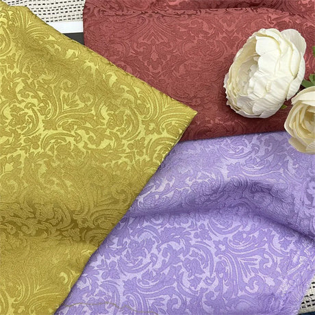 150cm Wide 3D Embossing Brocade Jacquard Damask Fabrics For Sewing Clothes Top Skirt Suit Lining Girls Apparel DIY Home Textile