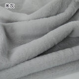 White Grey Colour Series 8mm imitation Rex rabbit Fur Fabric short plush fabric cabinet tablecloth display scarf cotton doll DIY