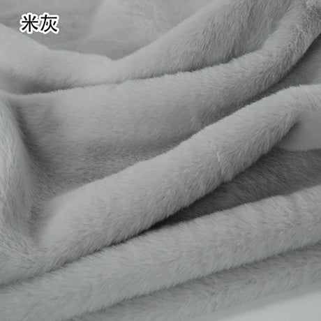 White Grey Colour Series 8mm imitation Rex rabbit Fur Fabric short plush fabric cabinet tablecloth display scarf cotton doll DIY
