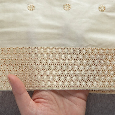 Nigerian Cotton Swiss Lace In Switzerland African Lace Fabric Embroidery Stones For Diy Sew Men's fabric High Quality 5Yard 4662