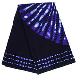 African Cotton Fabric Ankara Dresses Nigerian Fashion Batik Blue Fabrics 3/6 Yards/Lot Material 24fs1594