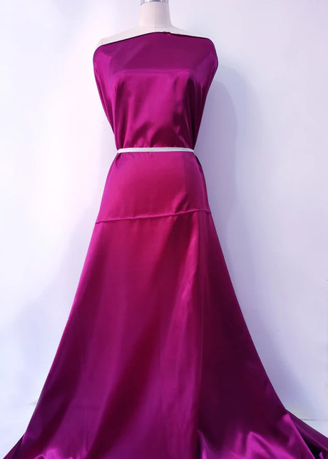 Solid Satin 58" Wide | 1Meter | 2Meters | 5Meters | Silky Charmeuse Scarf Craft DIY Fabric Purple