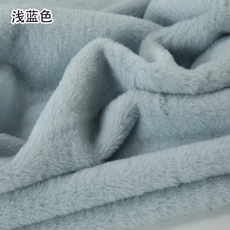 White Grey Colour Series 8mm imitation Rex rabbit Fur Fabric short plush fabric cabinet tablecloth display scarf cotton doll DIY