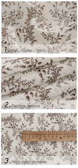 Breathable Pure Cotton Double-Layer Crepe Fabric For Bedding Home Wear Pajama Summer Dress DIY Clothing Cloth 135x50cm/500cm