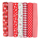 7Pcs 20" x 20" Cotton Fabric DIY Making Supplies Quilting Patchwork Fabric Fat Quarter Bundles DIY for Quilting Patchwork