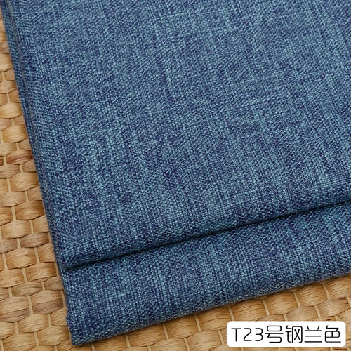 100cm*148cm Solid Color Thick Coarse Linen Sofa Fabric Cotton and Linen Curtain Tablecloth DIY Polyester Linen Fabric 400-500g/m