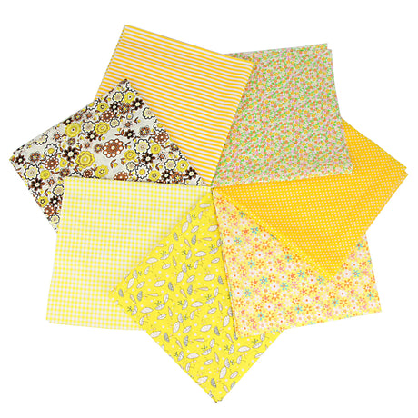 7Pcs 20" x 20" Cotton Fabric DIY Making Supplies Quilting Patchwork Fabric Fat Quarter Bundles DIY for Quilting Patchwork
