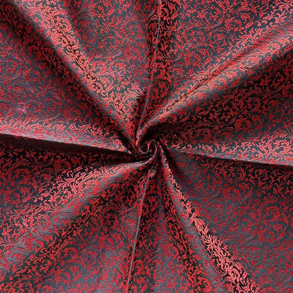 75x50cm Wheat Floral Pattern Damask Silk Satin Brocade Jacquard Fabric DIY Cheongsam Costume Upholstery Curtain Sewing Patchwork