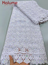 White African Guipure Cord Lace Fabric with Sequins 2025 High Quality Nigerian Guipure Cord Lace for Sewing Wedding Dress F4025