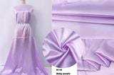 Solid Satin 58" Wide | 1Meter | 2Meters | 5Meters | Silky Charmeuse Scarf Craft DIY Fabric Purple