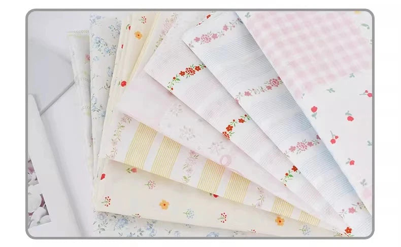 Rural Style Pure Cotton Printed Fabric for Sewing Dresses Home Wear Children's Clothing Decorative Cloth Handmade DIY Fabrics