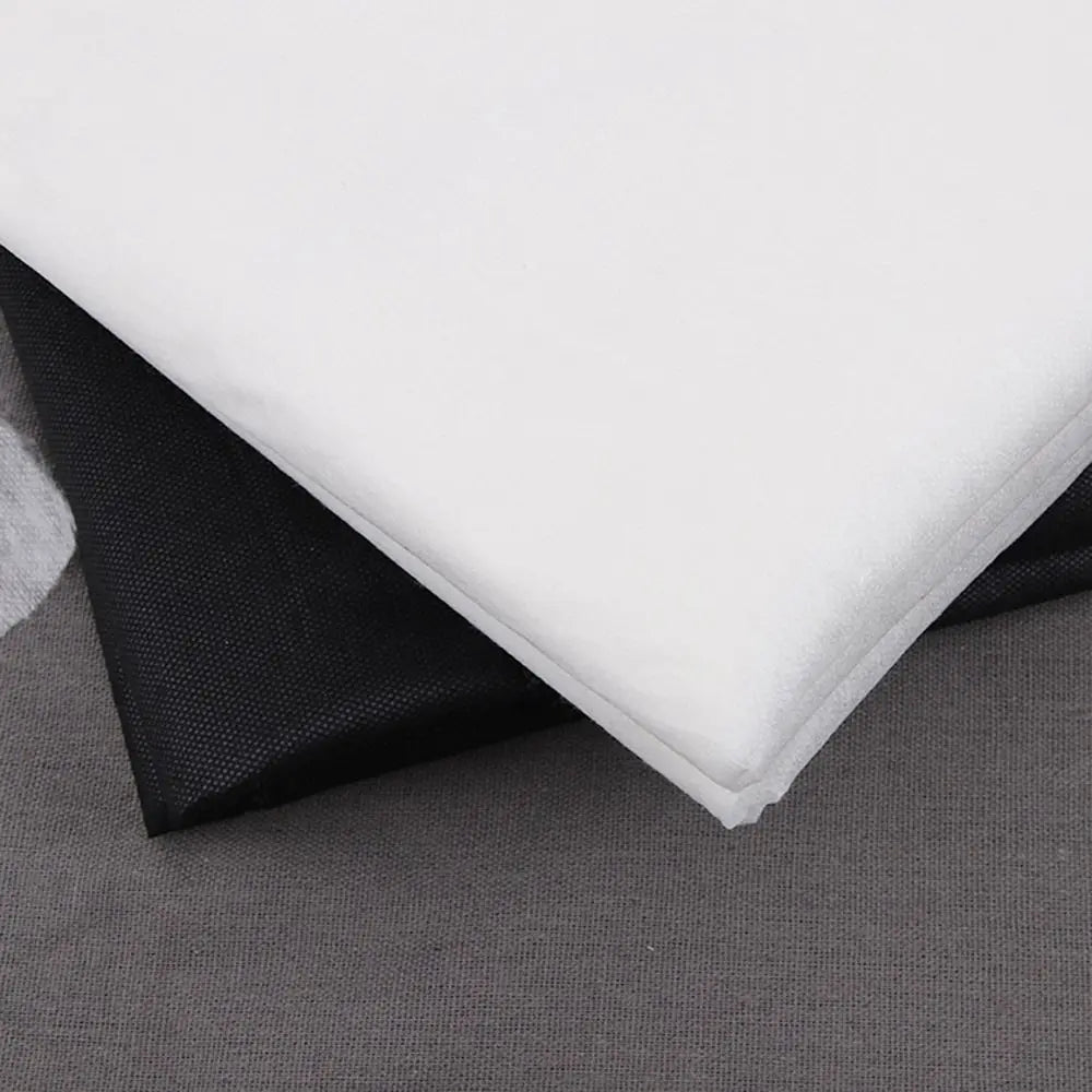 30D/50D /75D Black Polyester Clothing Accessories Iron-On Interlining Sewing Interlining Adhesive Lining Sewing Fabric