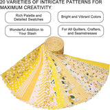 40 pieces of jelly roll fabric strip for quilting, 2.56 × 19.75 inch pre cut printed cotton fabric set, fine fabric quilting str