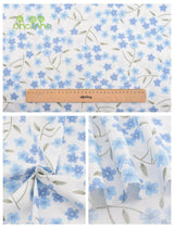 Chainho,Printed Twill Weave Cotton Fabric,DIY Qulting Sewing Material,Patchwork Cloth,Blue Series,6 Designs,3 Spiecification