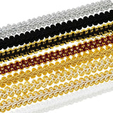5yards 12mm Lace Trimming Ribbon Polyester Centipede Braided Lace Sewing Clothes Accessories Curve Lace DIY Craft Wedding Decor