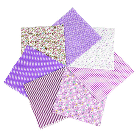 7Pcs 20" x 20" Cotton Fabric DIY Making Supplies Quilting Patchwork Fabric Fat Quarter Bundles DIY for Quilting Patchwork