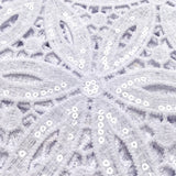White African Guipure Cord Lace Fabric with Sequins 2025 High Quality Nigerian Guipure Cord Lace for Sewing Wedding Dress F4025