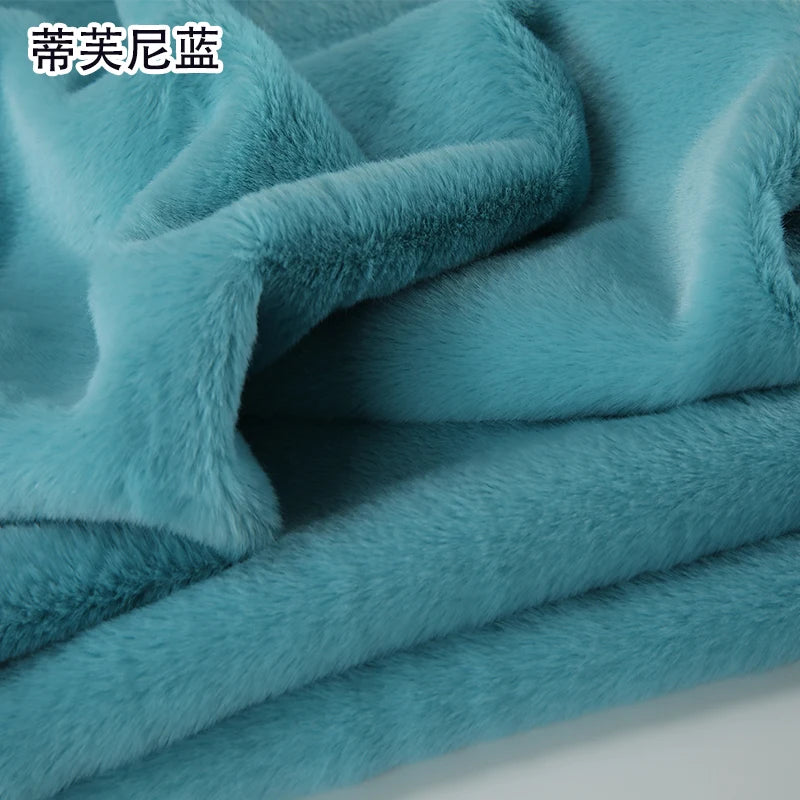 White Grey Colour Series 8mm imitation Rex rabbit Fur Fabric short plush fabric cabinet tablecloth display scarf cotton doll DIY