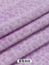 0.5/1/2 Yards Faux Fur Dot Printed Fabric for Plush Toys Cotton Dolls Warm Hats Decorative Cloth Handmade Sewing Fabrics