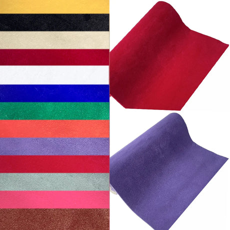 20x15cm 13pcs Bundle Self-Adhesive Velvet Flock Liner Jewelry Contact Paper Craft Fabric Sticker MultiColor DIY Box Book Decor